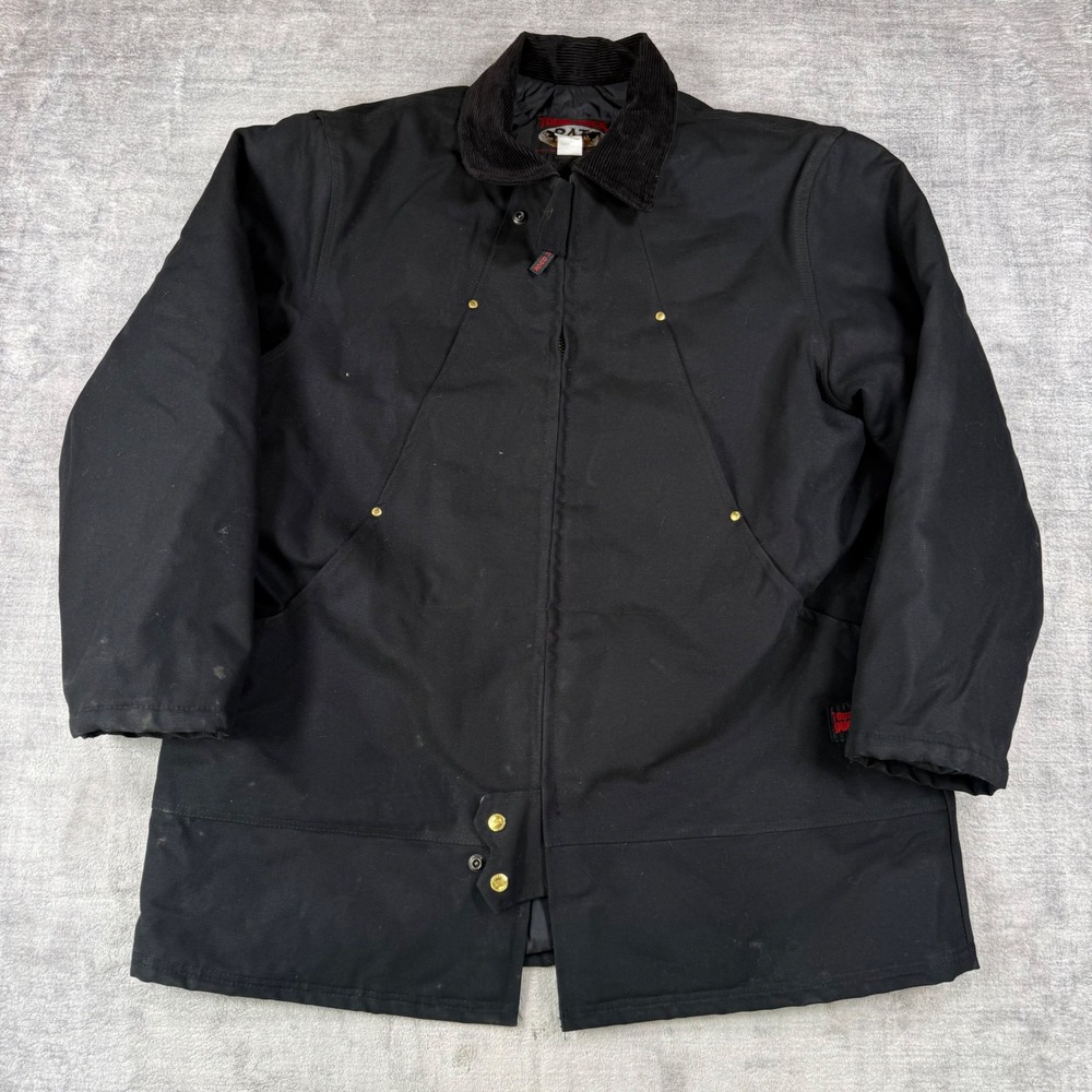 Tough Duck Jacket Mens XL Black Canvas Arctic Chore Coat Workwear Canada